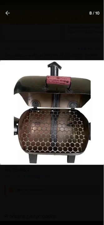 Churrasqueira Móvel Bafinho 47x32x32cm Tambor Mini Preta - Foto 6