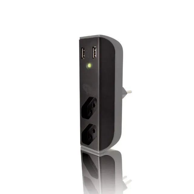 Filtro de Linha com Carregador USB Coletek FL-USB21GBK USB 2.1A - WZetta