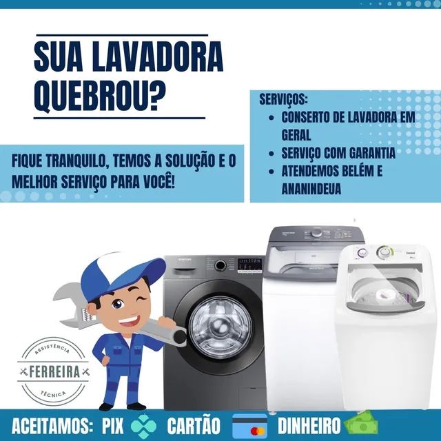 Técnico de máquina lavar e seca 