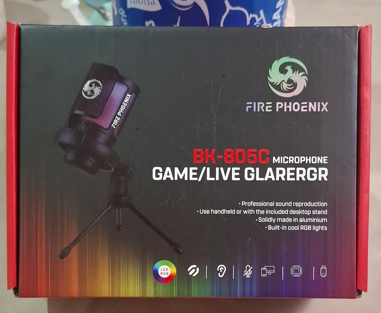 Microfone Gamer Fire Phoenix BK-805C -  Game/Live Glarergr