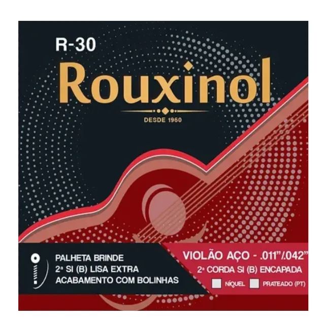 Encordoamento Rouxinol Violão Aço - Foto 4
