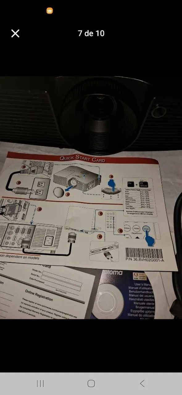 Projetor Optoma com Case e Controle Remoto - Foto 6