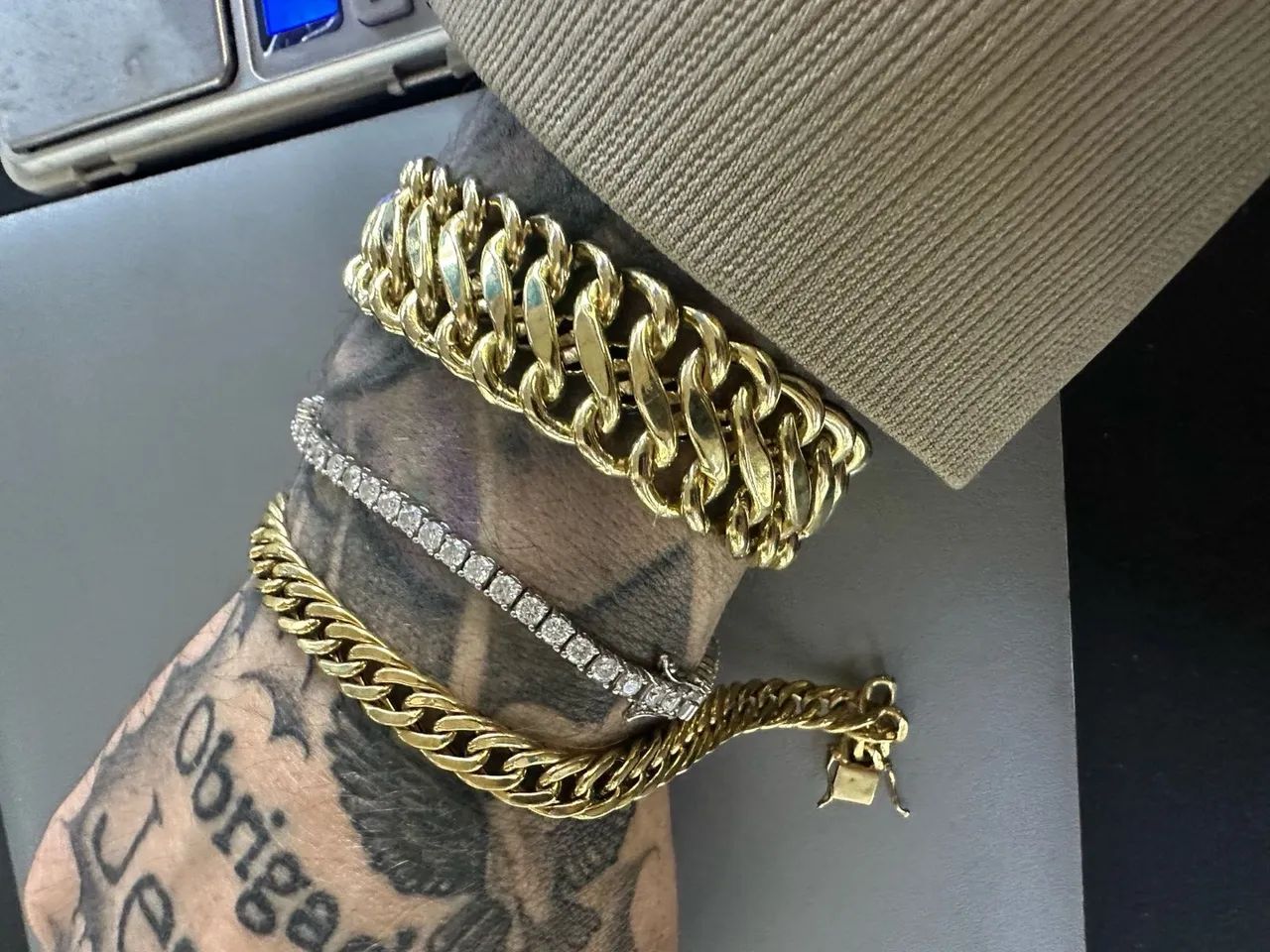    Pulseira de ouro 18k nova 15.04g certificado garantia loja física  - Foto 3