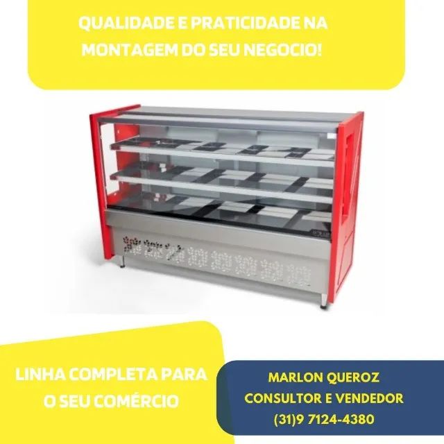  Balcão de Açougue Avícola Polar 1.75M Vermelho 127v