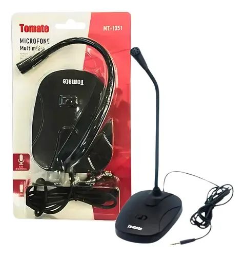Microfone De Mesa Multimídia P2 Áudio Ajustável Tomate Mt-1051 Loja Coimbra Entregamos - Foto 4