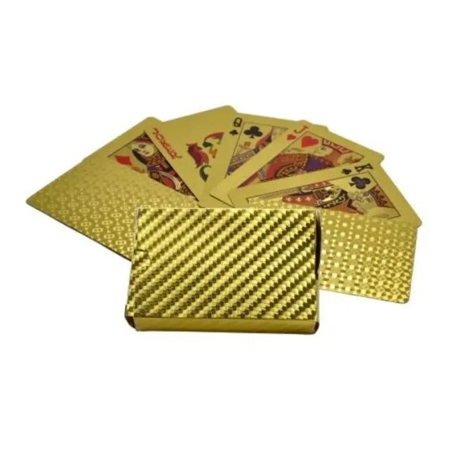 Baralho Dourado Ouro 54 cartas truco Poker caixeta À Prova Dagua 1 por 40 2 por 70 - Foto 3