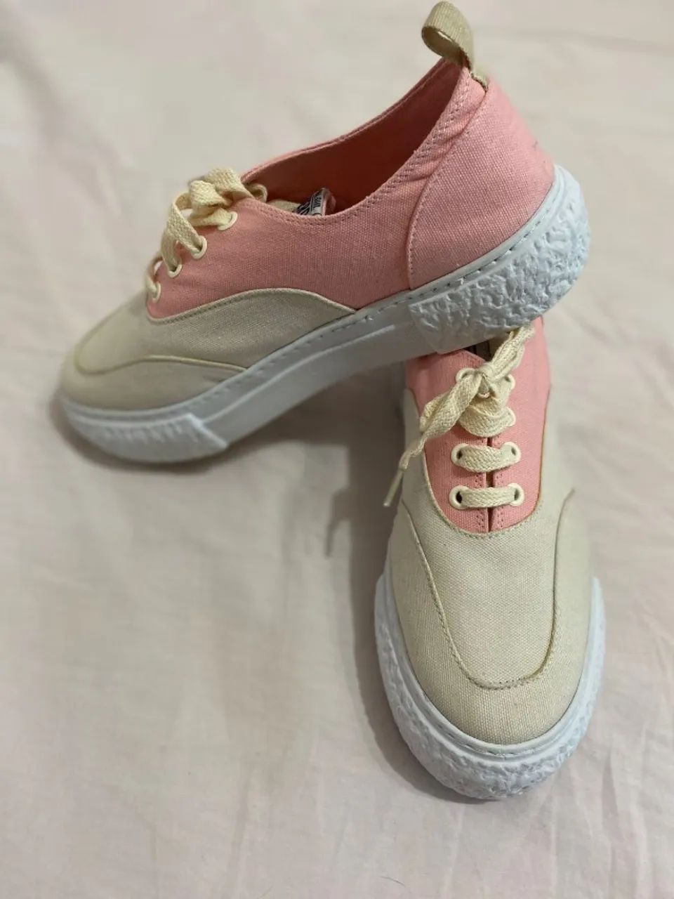 Desapego Tenis Aero Postale 38 Bege e Rosa NOVO - Foto 2