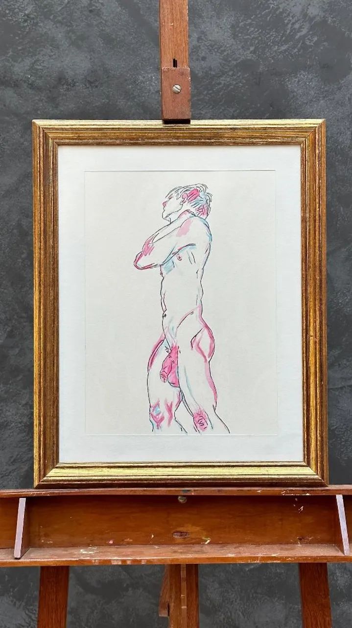 Aquarela Nu Masculino
