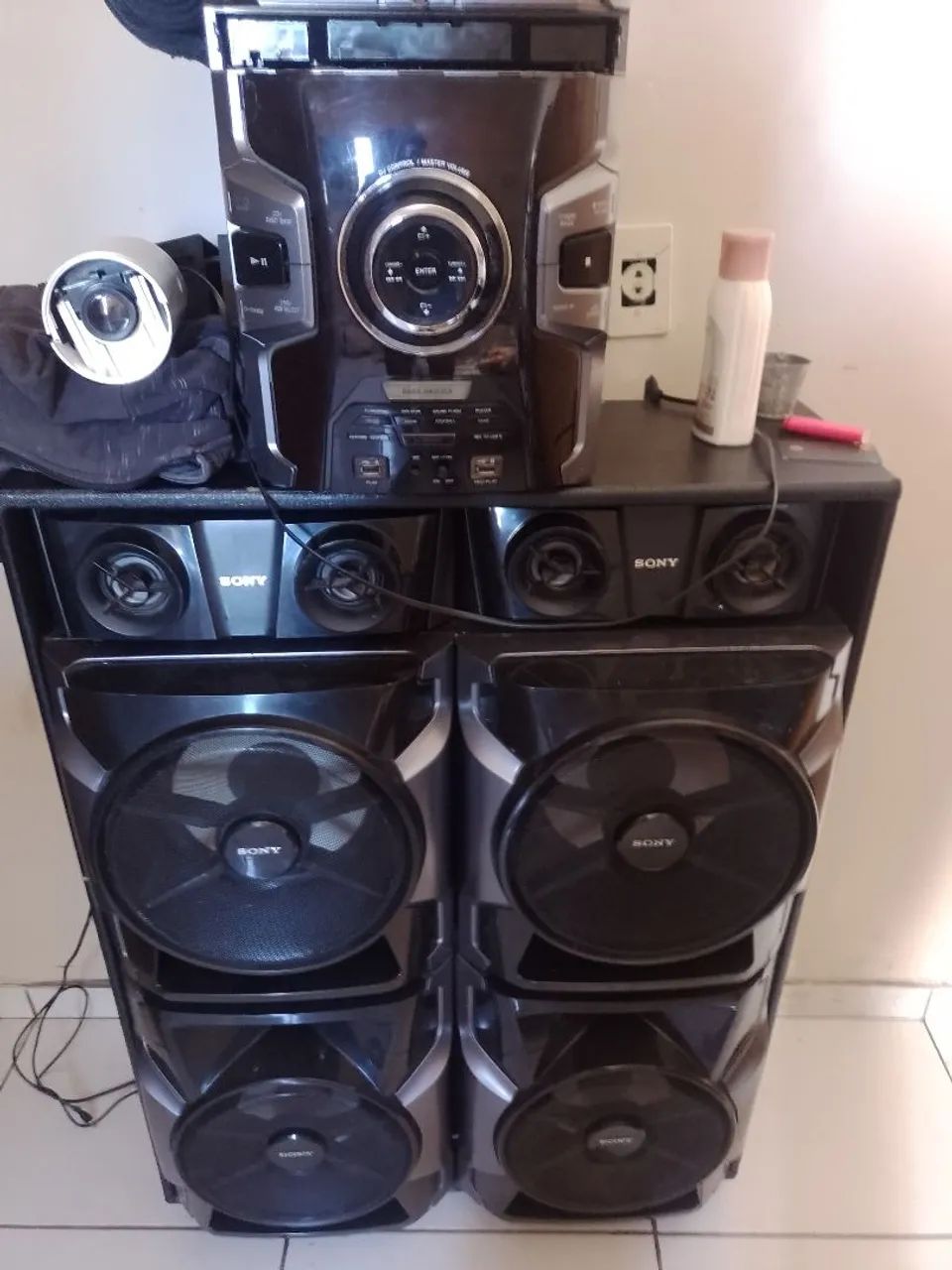 Som Sony Micro System com 4 Alto Falantes