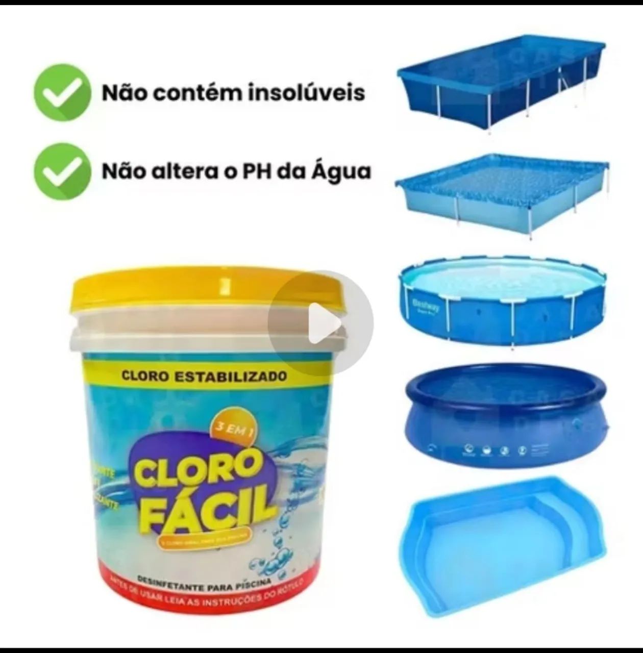 CLORO FACIL 3 EM 1 ULTRACLOR 2,5 KG - Foto 4