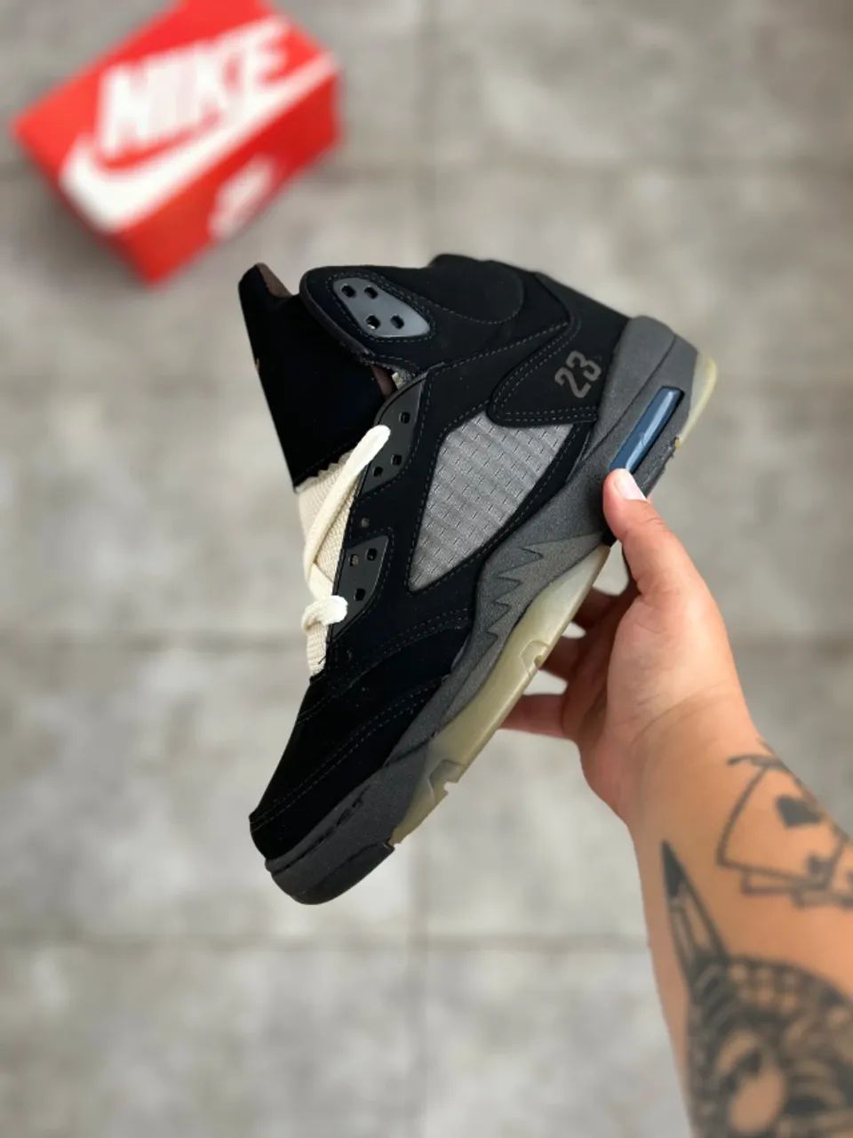 Nike Air Jordan 5 Retrô Preto Masculino Premium - Foto 2