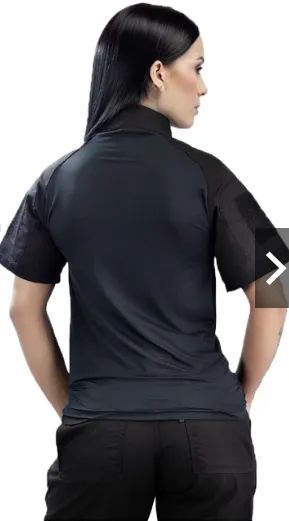 Combat Shirt Preta Feminina Curta - Foto 2