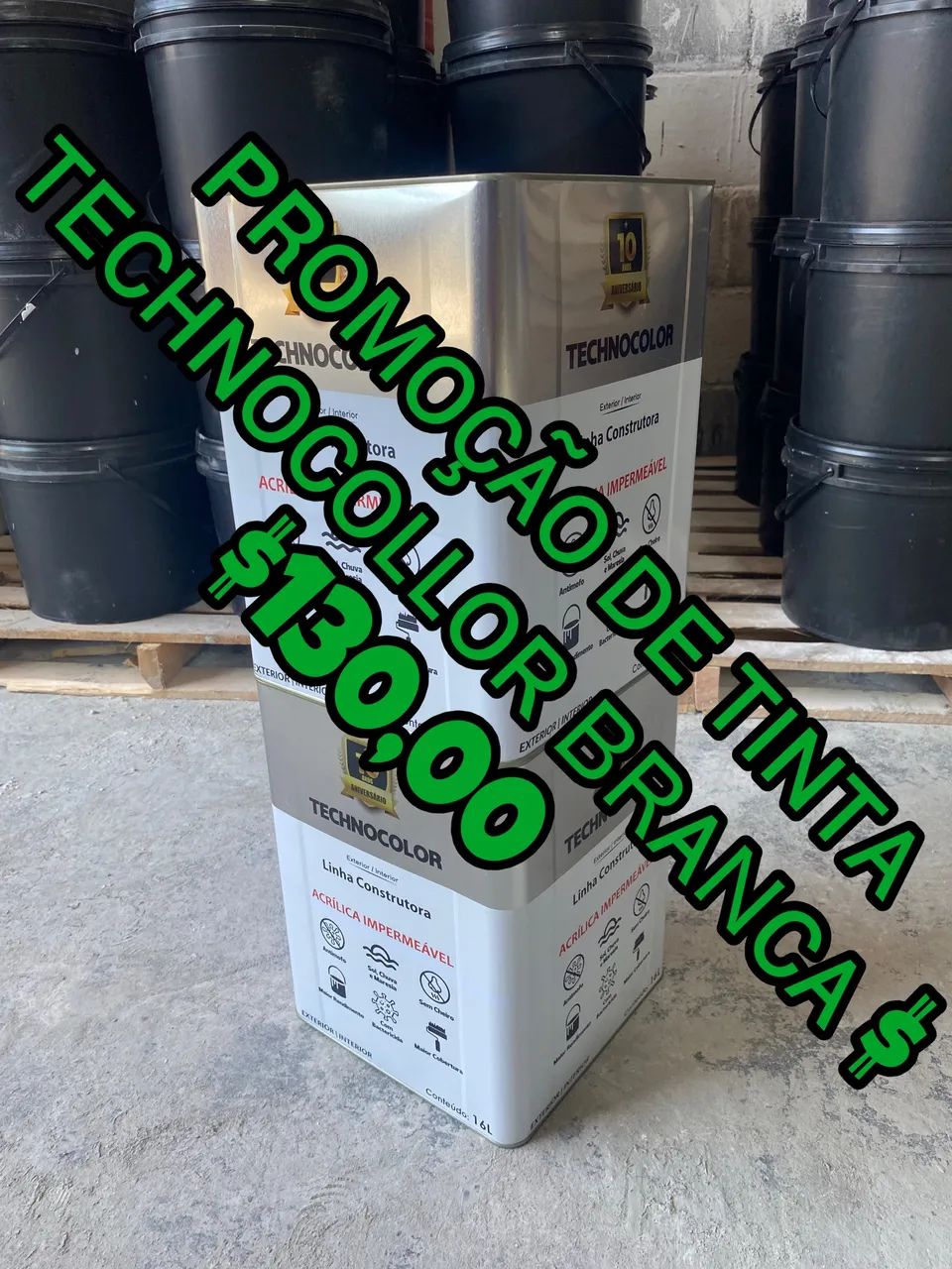 Tinta látex ACRÍLICA fosca sem cheiro garanta já a sua 