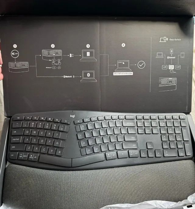 Teclado sem fio Logitech ERGO K860, Suporte para Descanso de Pulso, Windows e Mac - Foto 2