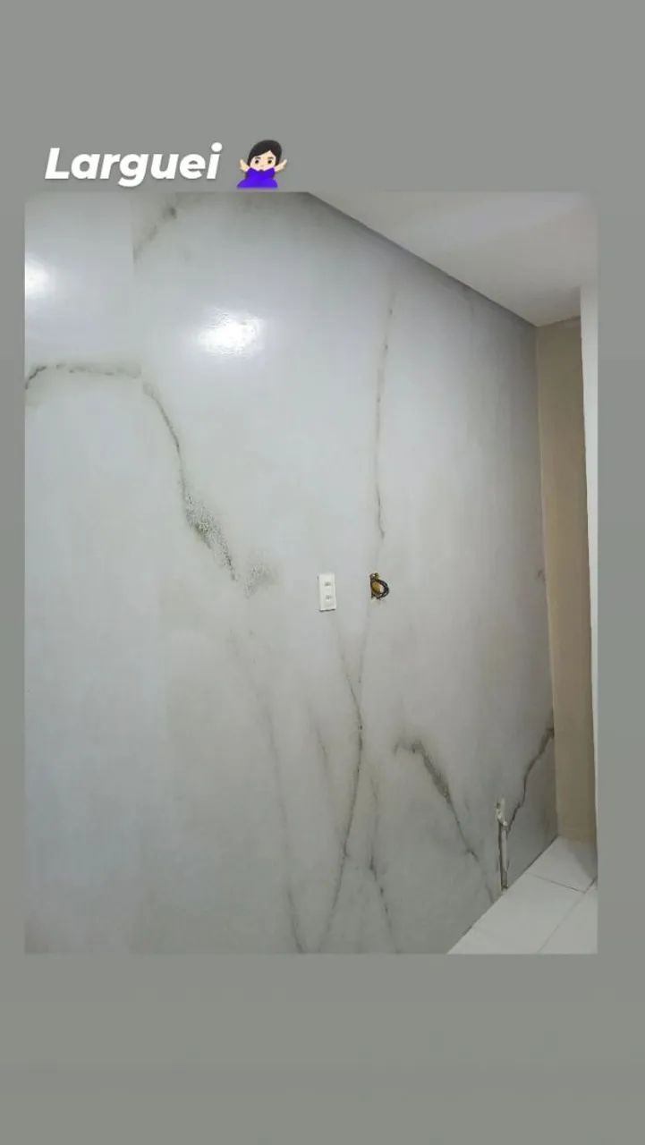 Parede com efeito marmorizado