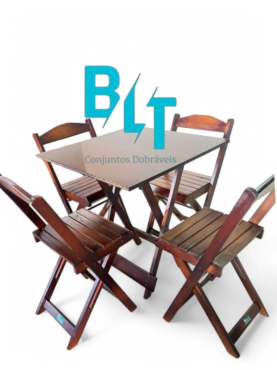 Conjunto Mesa e Cadeiras Dobráveis Direto de fábrica