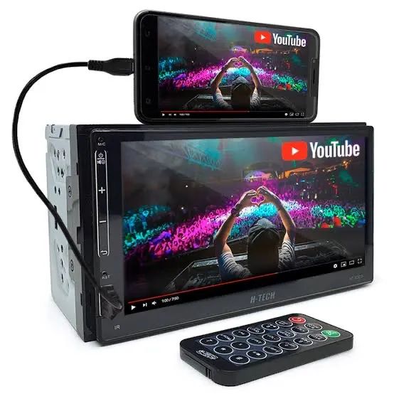 Multimídia 7 Polegadas Tela Touch Bluetooth USB SD