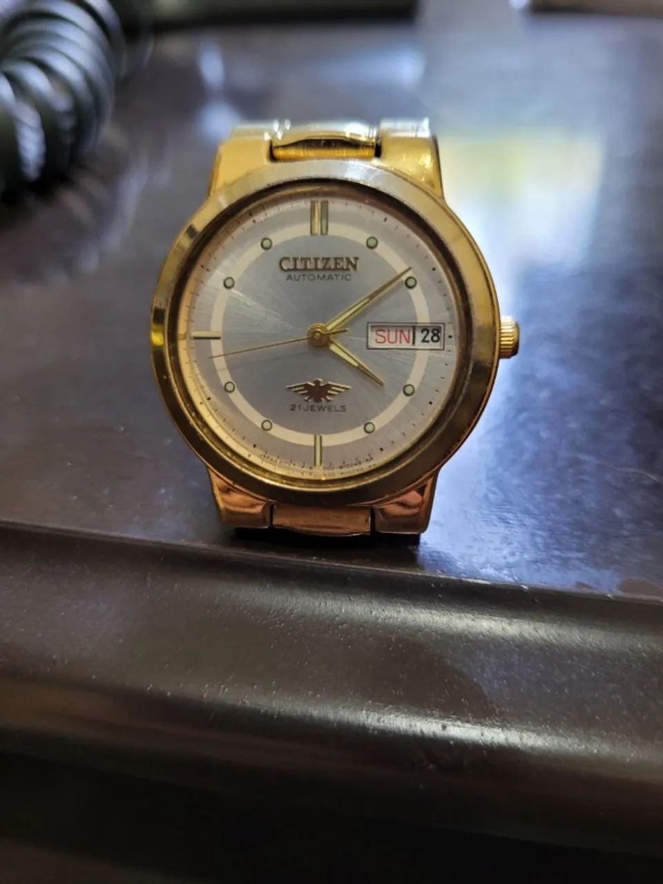 Relógio Citizen Automatic 21 Jewels, antigo dourado. - Foto 4