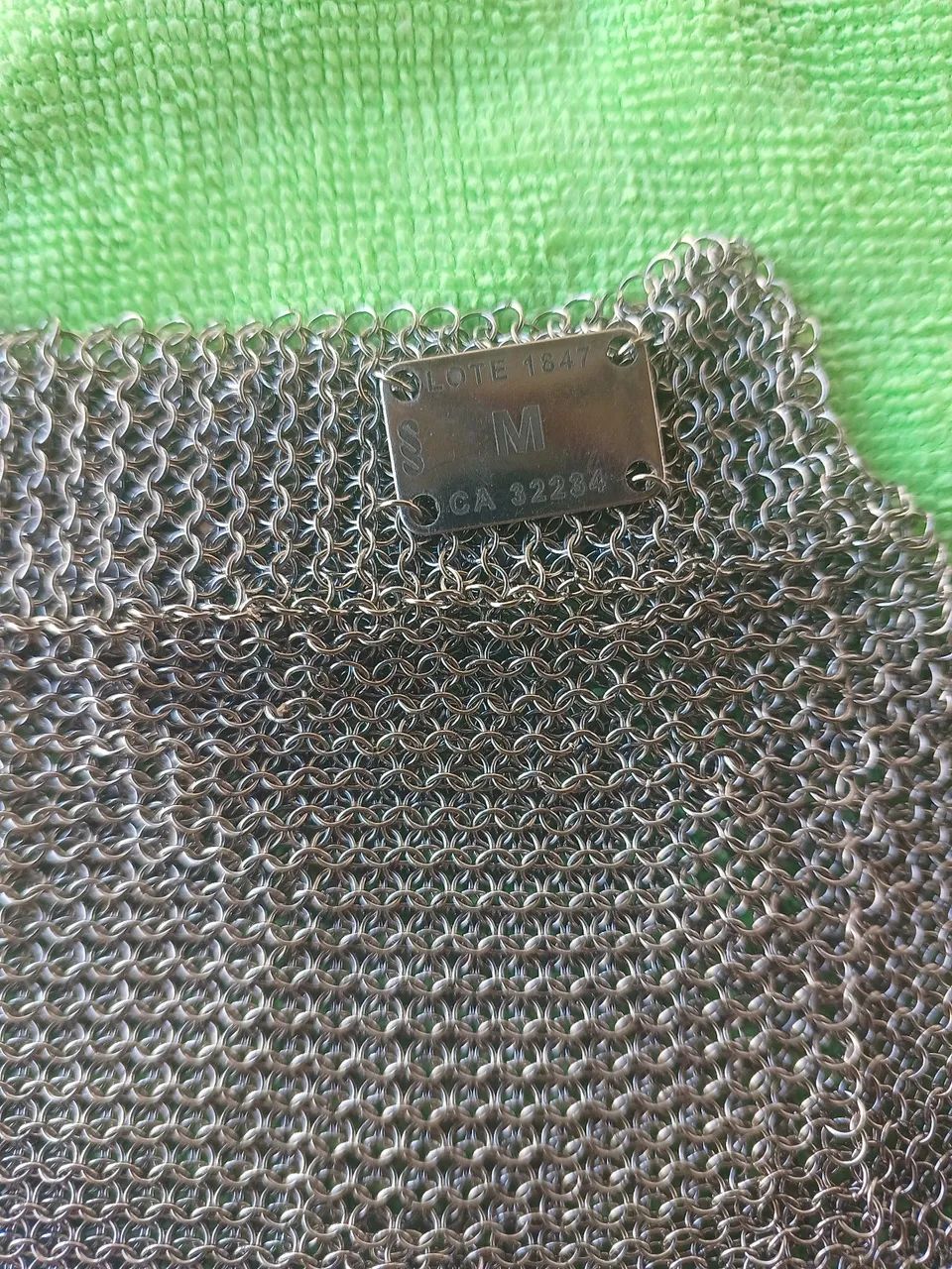 Luva Malha De Aço Inox Açougueiro Anti-corte Segurança Carne Açougue Com Ajustador - Foto 5