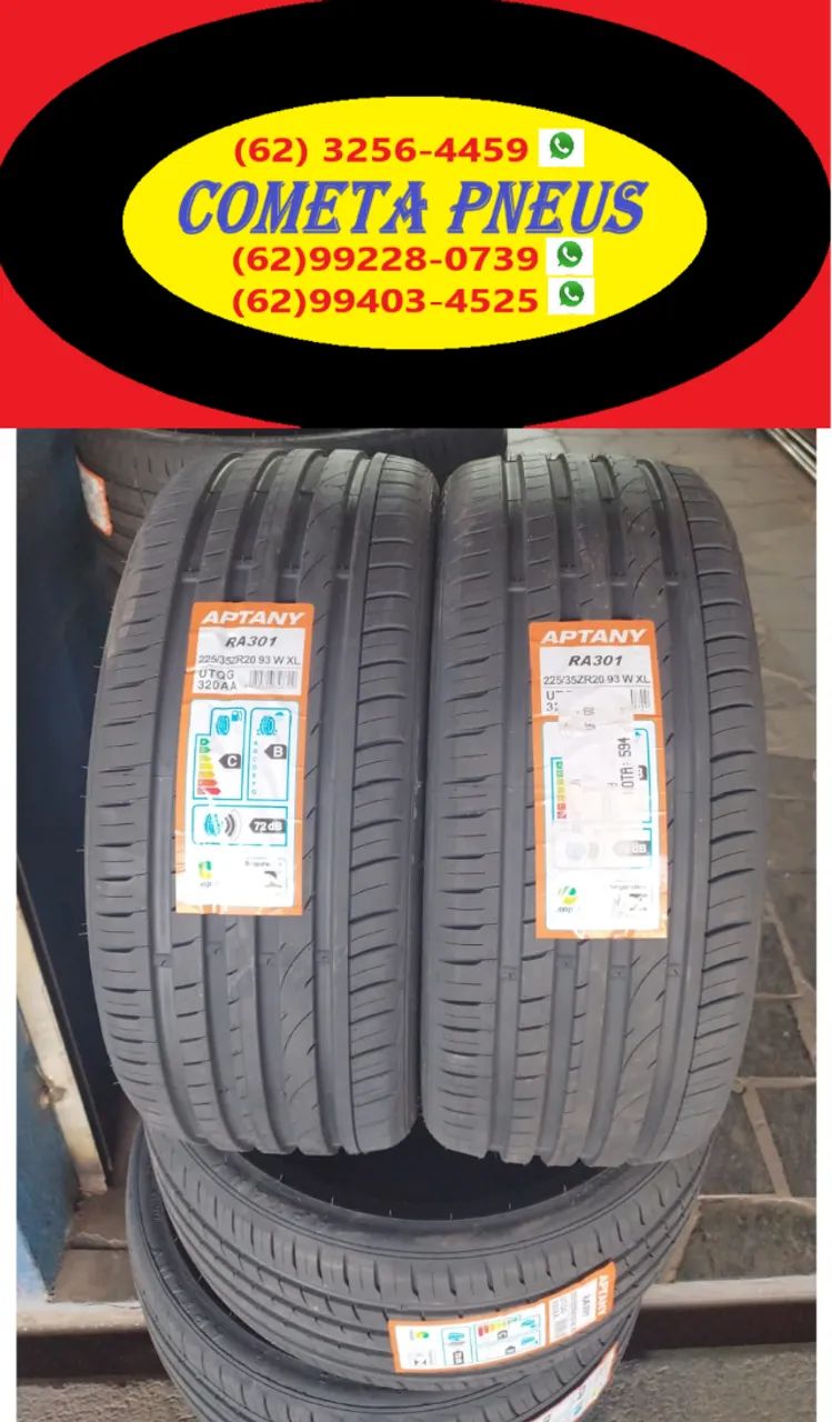 (4UNDISP) Kit com 2 Pneus aro 20 medida 225/35r20 marca APTANY (original)