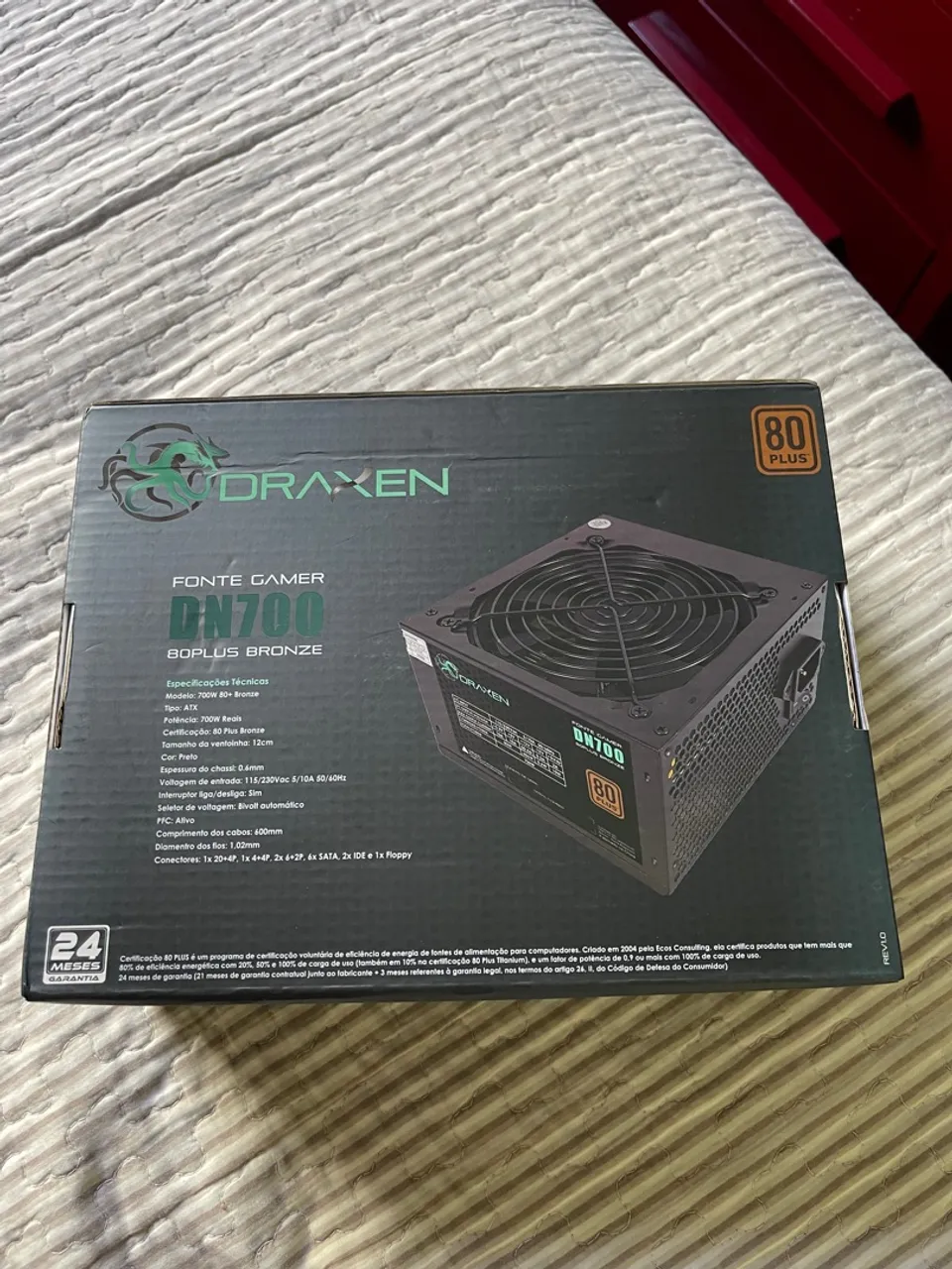 Fonte Gamer Draxen DN700 700W 80 Plus Bronze