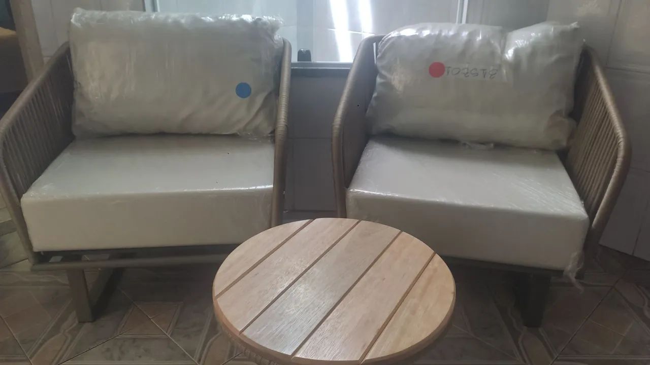 Vendo poltronas em corda náutico novas  - Foto 4