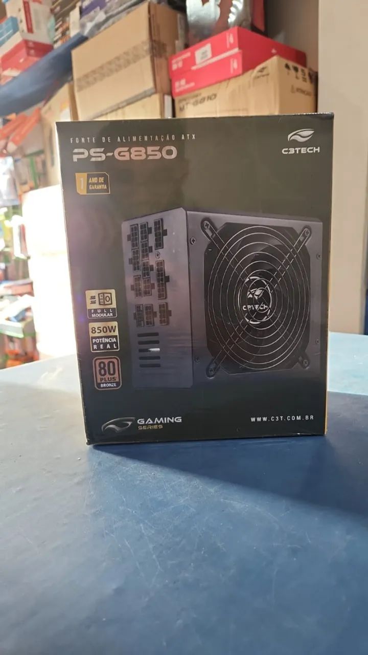 FONTE ATX 850W 80PLUS BRONZE MODULAR CETECH FRETE GRATIS 