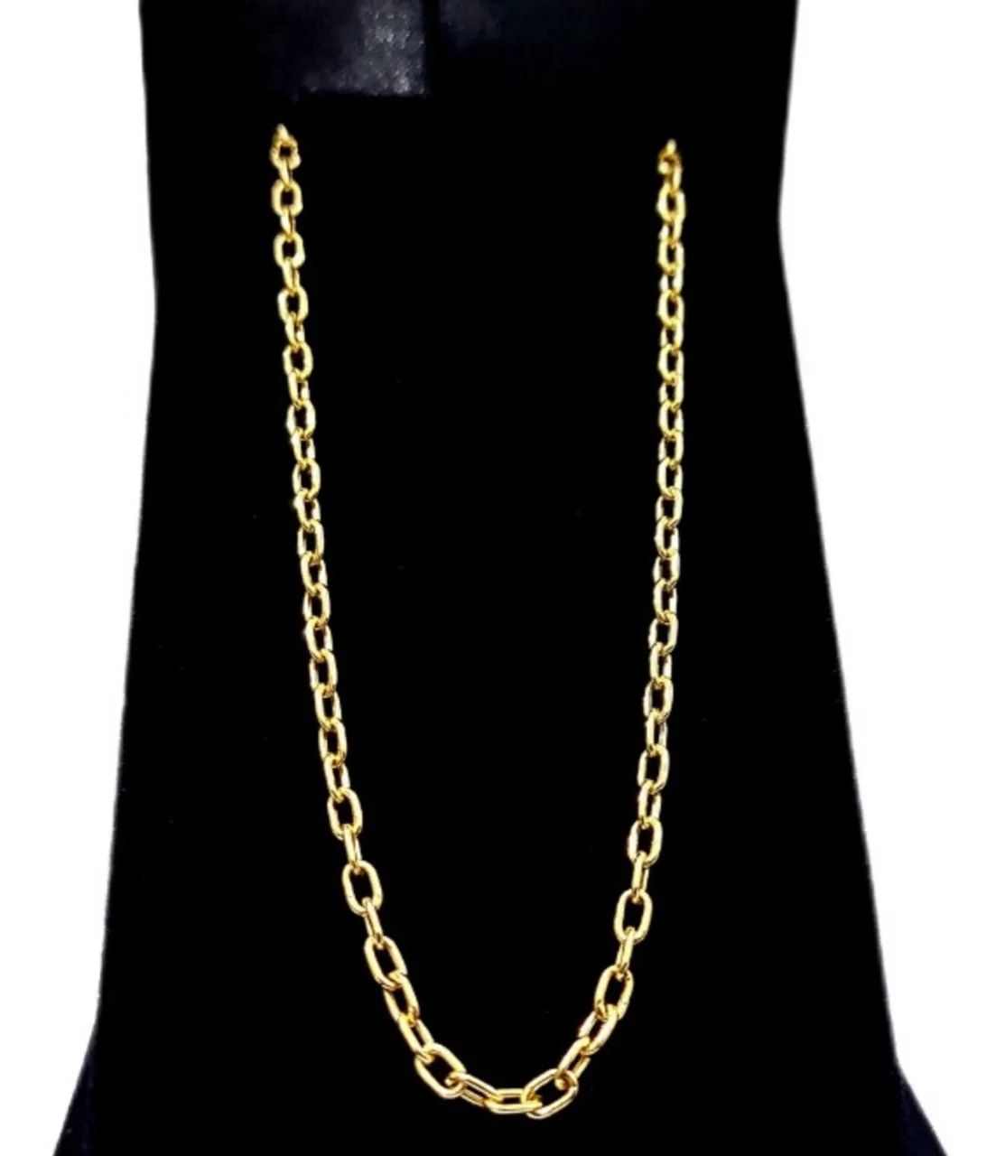 Corrente Grumet Cadeado Ouro 18k 60 Cm