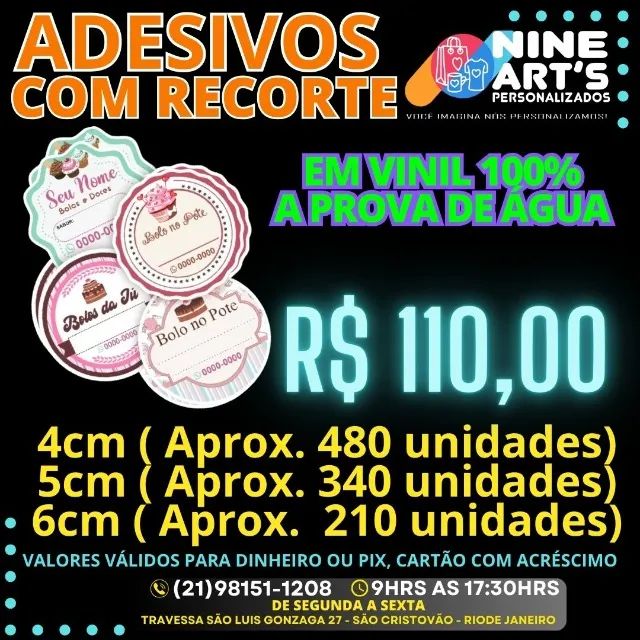 ADESIVOS A PROVA D'ÁGUA!