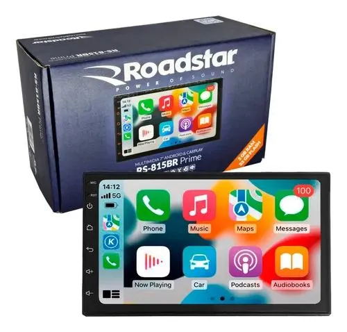 Multimídia 7 Android Carplay Rs815br Prime Roadstar Gps + Interface de Volante Fox 2012