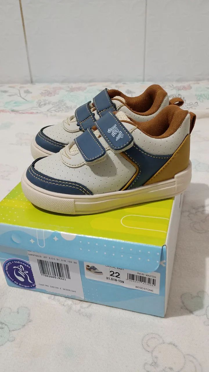 Tênis Jet Kids Bege N° 22 - Pouquíssimo Uso! - Foto 4