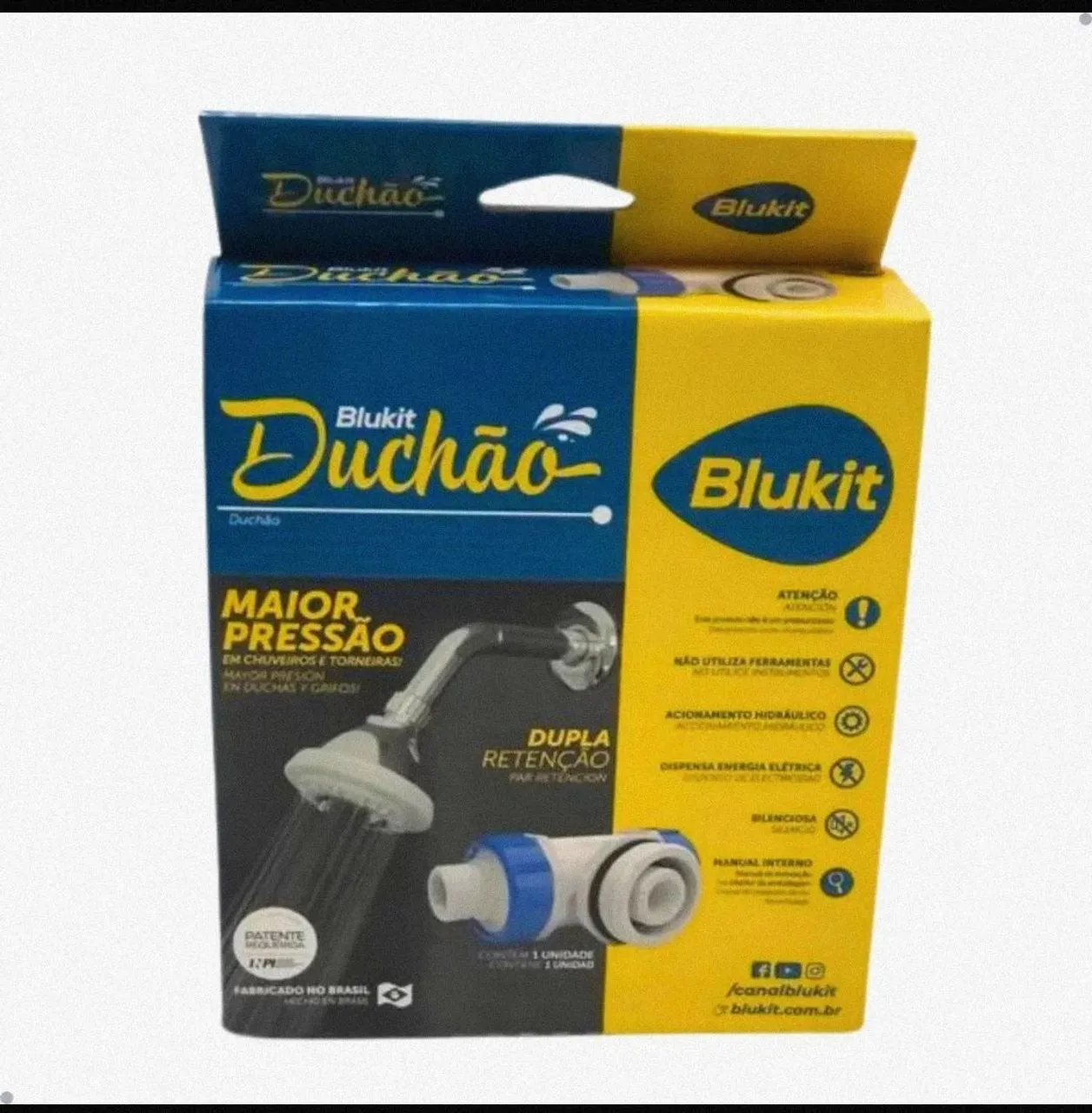 Ducha Blukit Duchão - Maior Pressão e Dupla Retenção