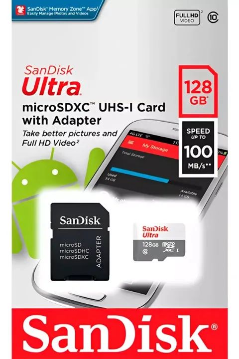 Cartão de Memória Micro Sd Sandisk 128gb Notebook Pc Camera - Loja Coimbra Computadores  - Foto 4