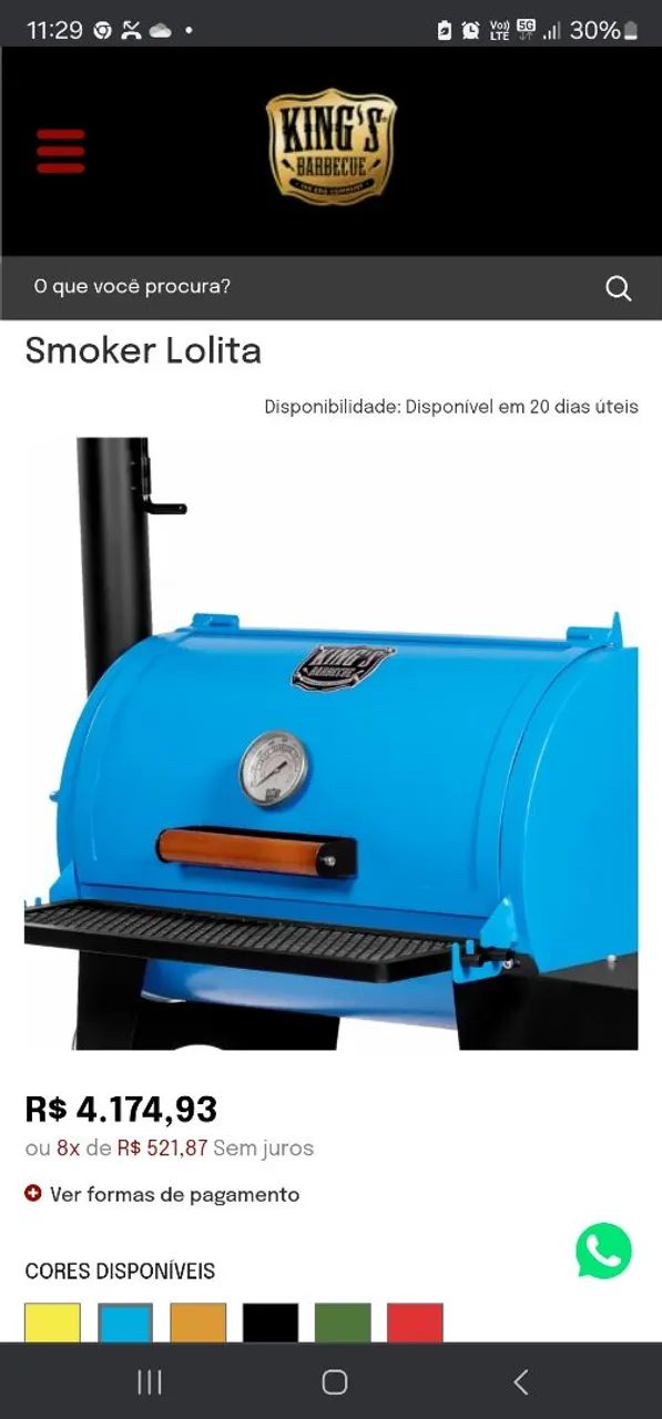 Churrasqueira Smoker Lolita King's Barbeque - Foto 2