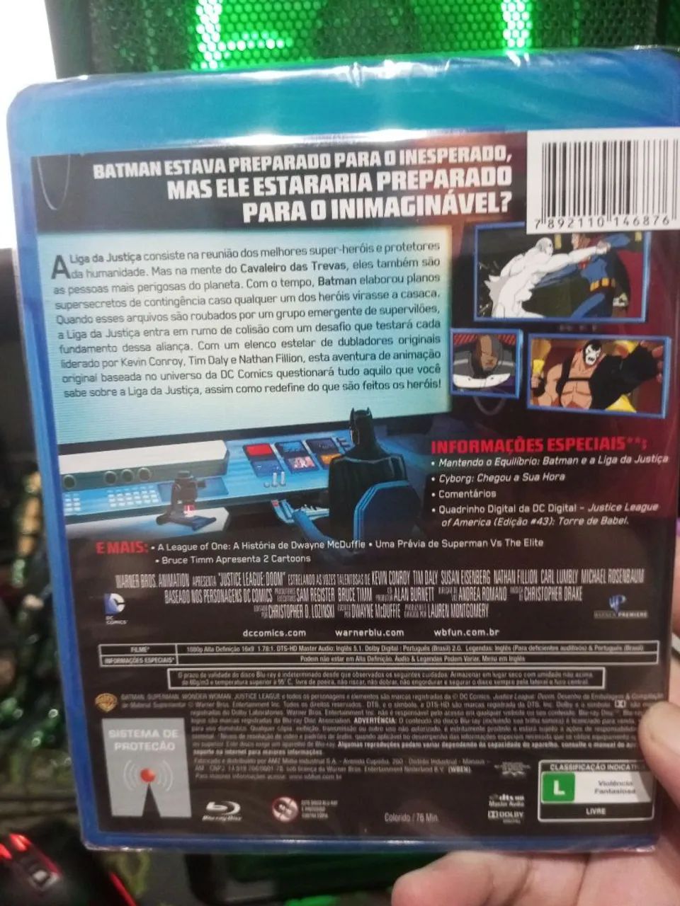 Liga da justiça Doom a legião do mal Blu Ray lacrado DC comics - Foto 2