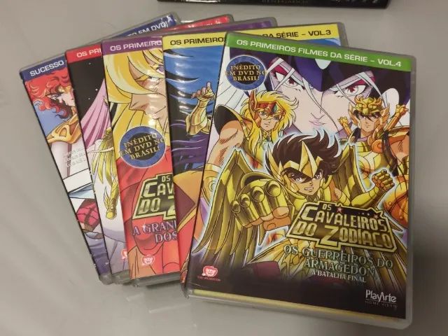 Box Completo Dvd Os Cavaleiros Do Zodíaco Lata Coleção - CDs, DVDs