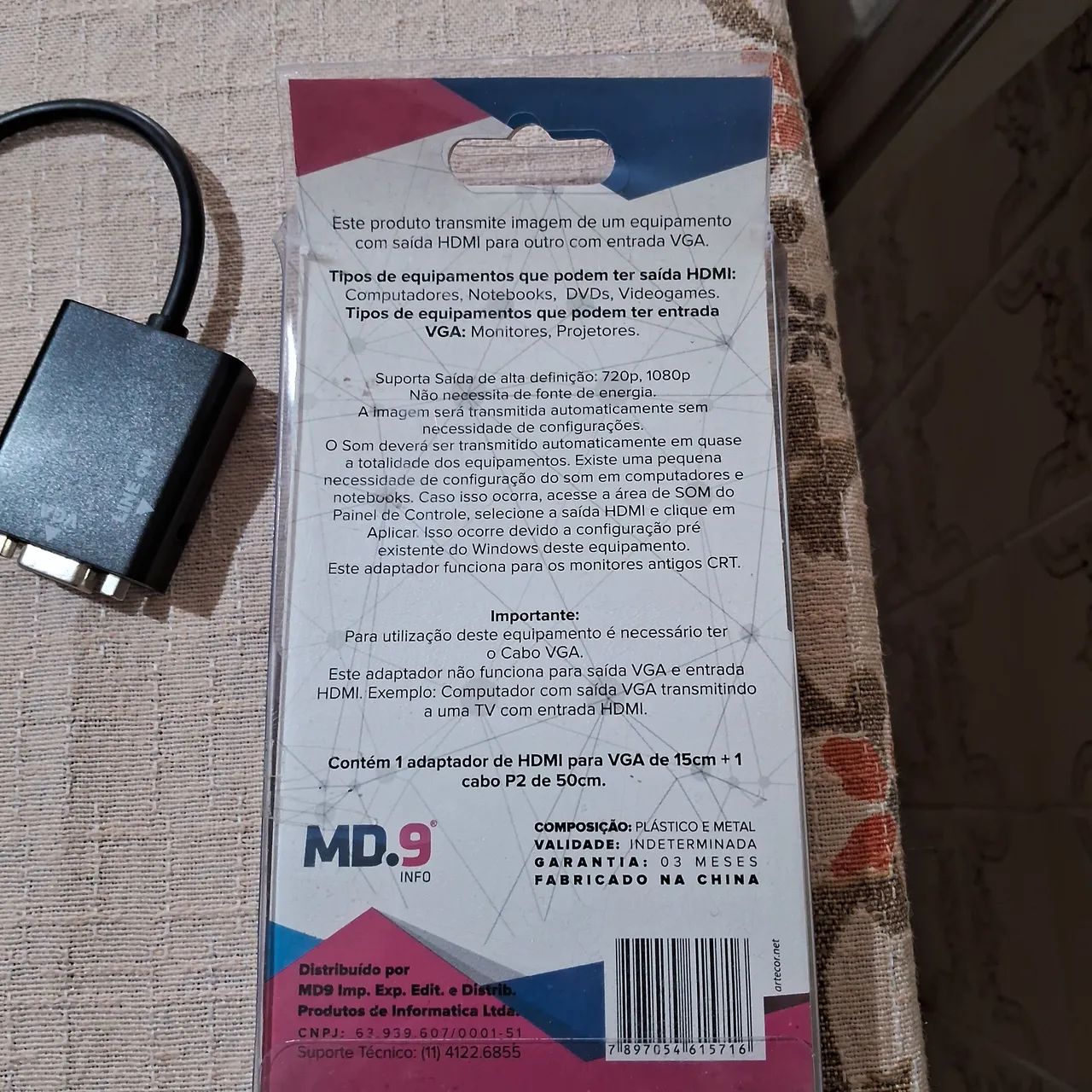 Adaptador HDMI para VGA com cabo Áudio  - Foto 2
