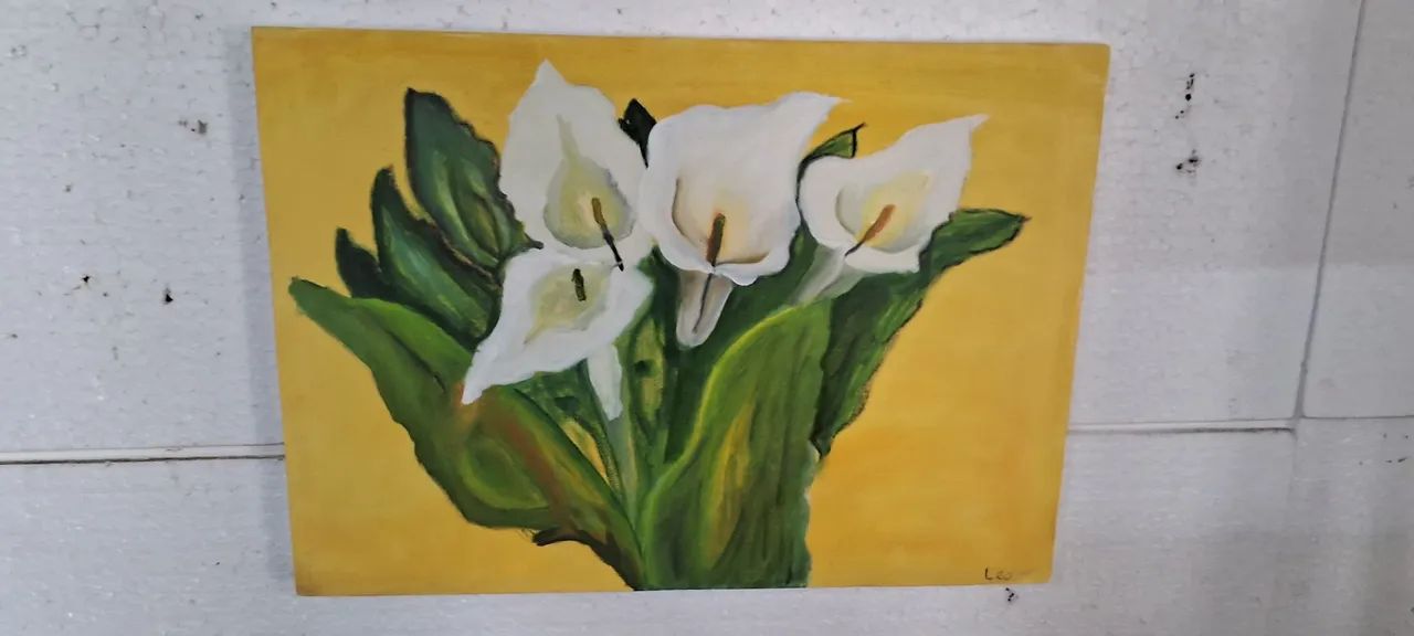 Quadro com pintura de flores - Foto 3