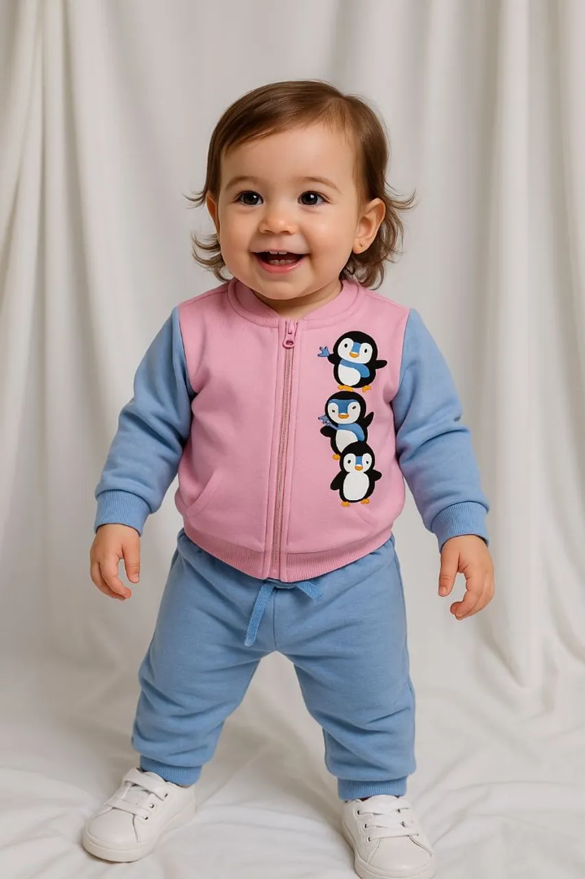 Conjunto Moletom Menina Infantil Tamanho 1 ano