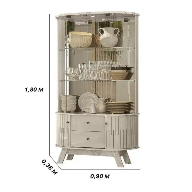 Cristaleira Calacata/Off White pronta entrega - Foto 3