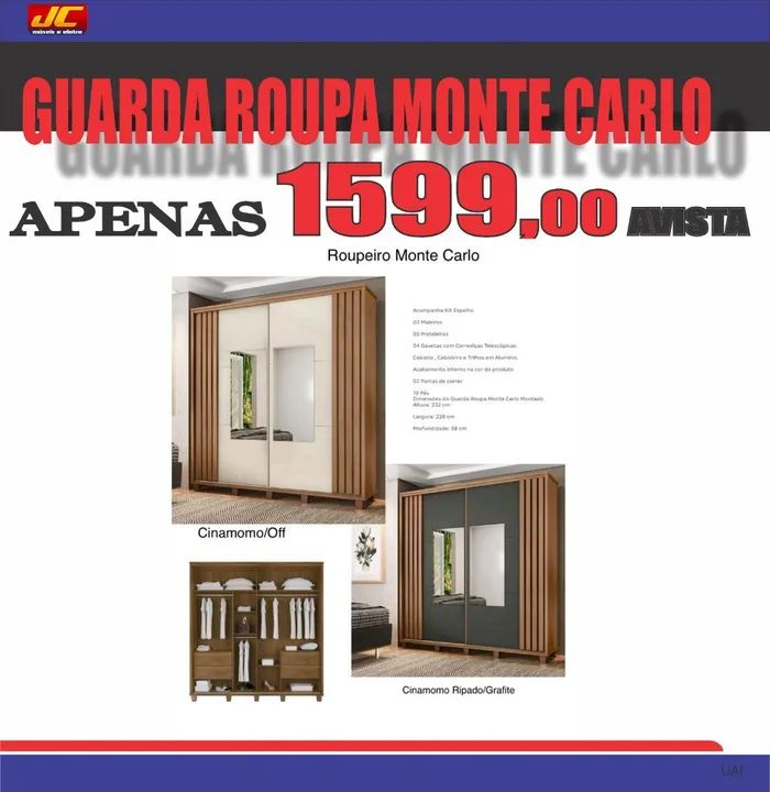 Guarda Roupa Monte Carlo - 1599,00