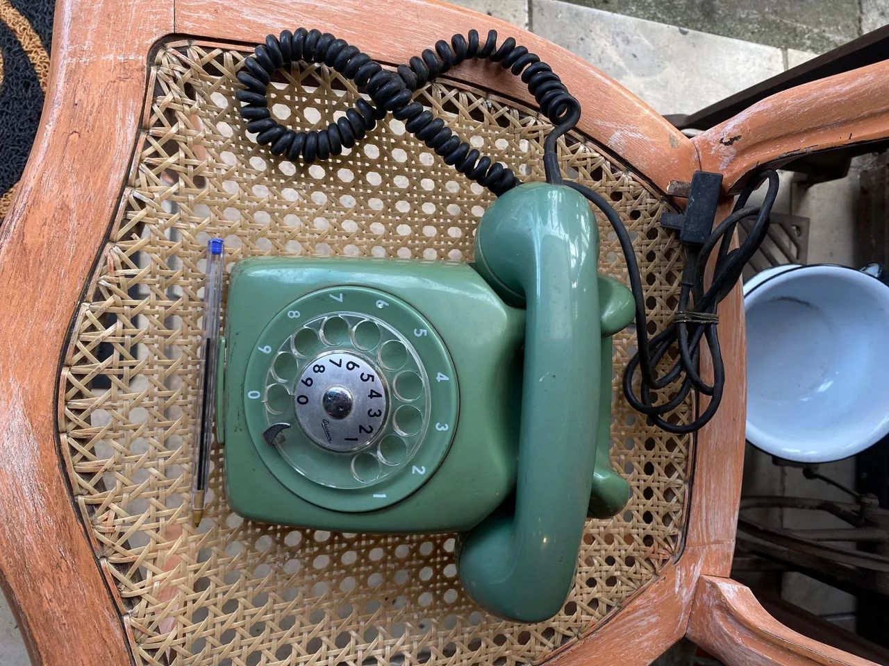 Telefone antigo ericsson original verde (ref:125)