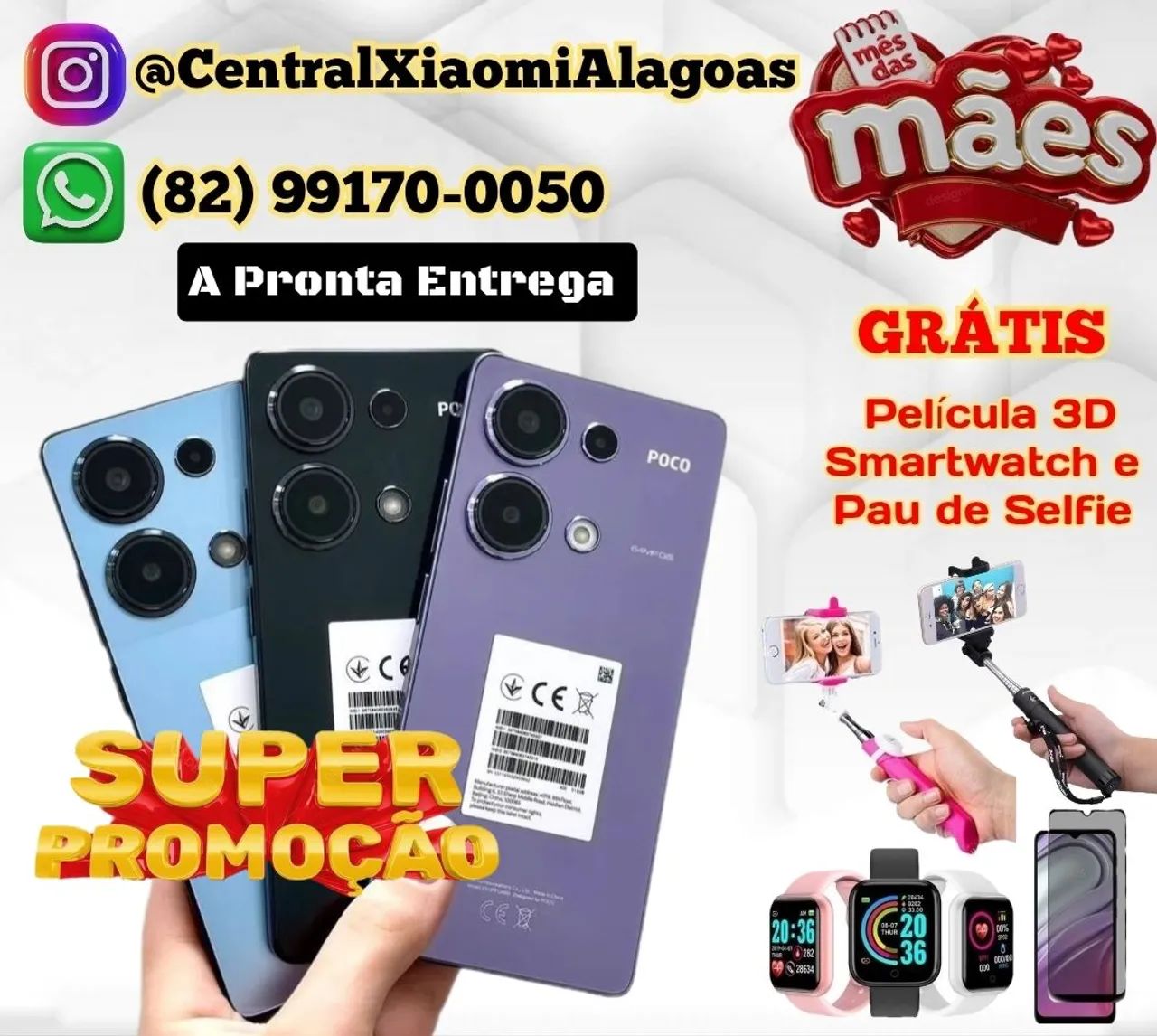 XIAOMI POCO X7 PRO E MODELOS A PARTIR DE: 610,00 PROMOÇÃO ESPECIAL MÊS DAS MÃES  - Foto 2