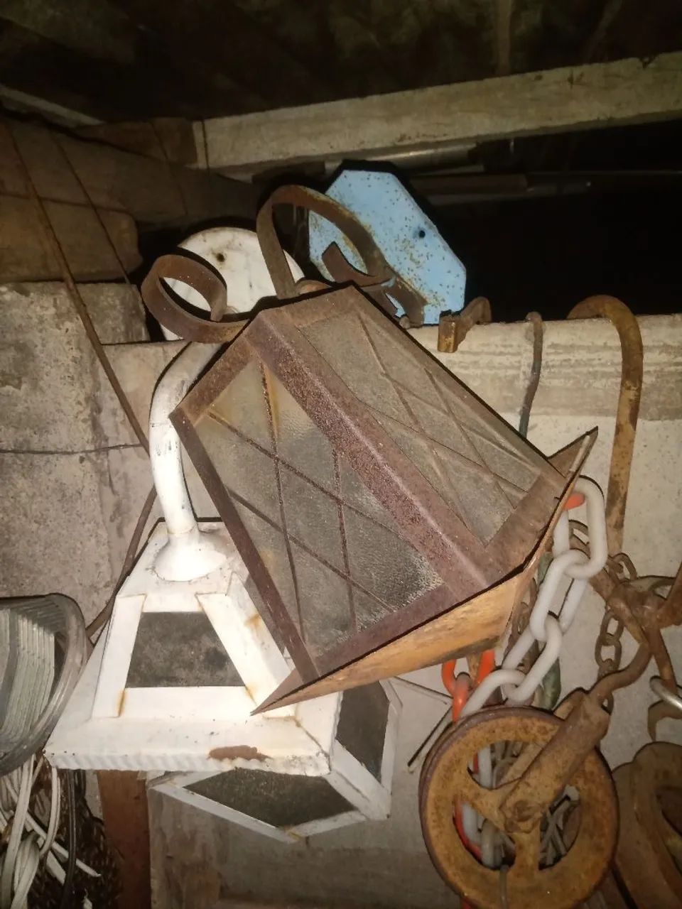 Luminárias de ferro antiga  - Foto 2