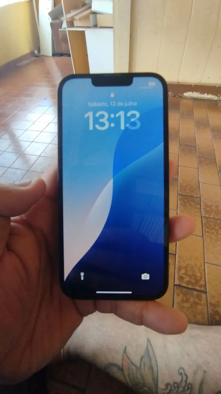 iPhone 13 azul 85% de bateria,256 GB de memória