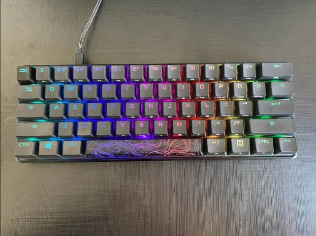 teclado mecanico hyperx alloy origins 60, switches hyperx red!