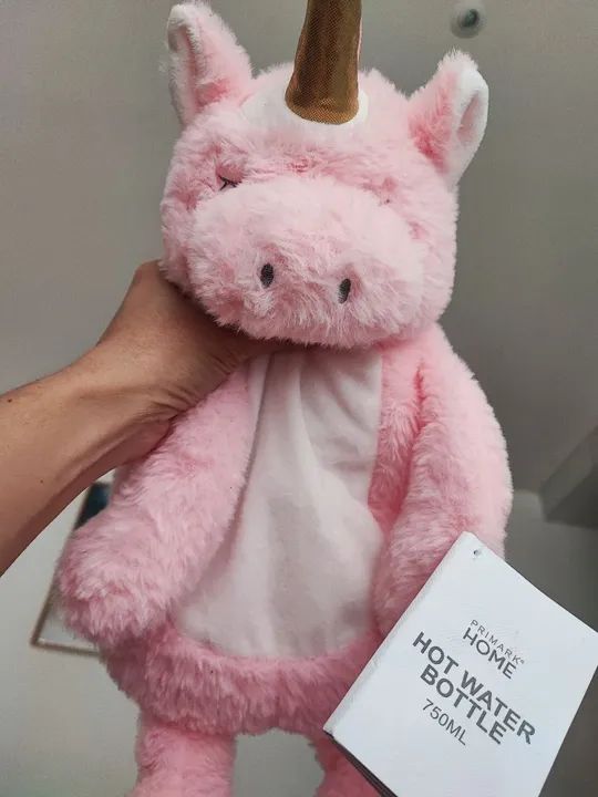 Garrafa de água quente unicórnio pelúcia 