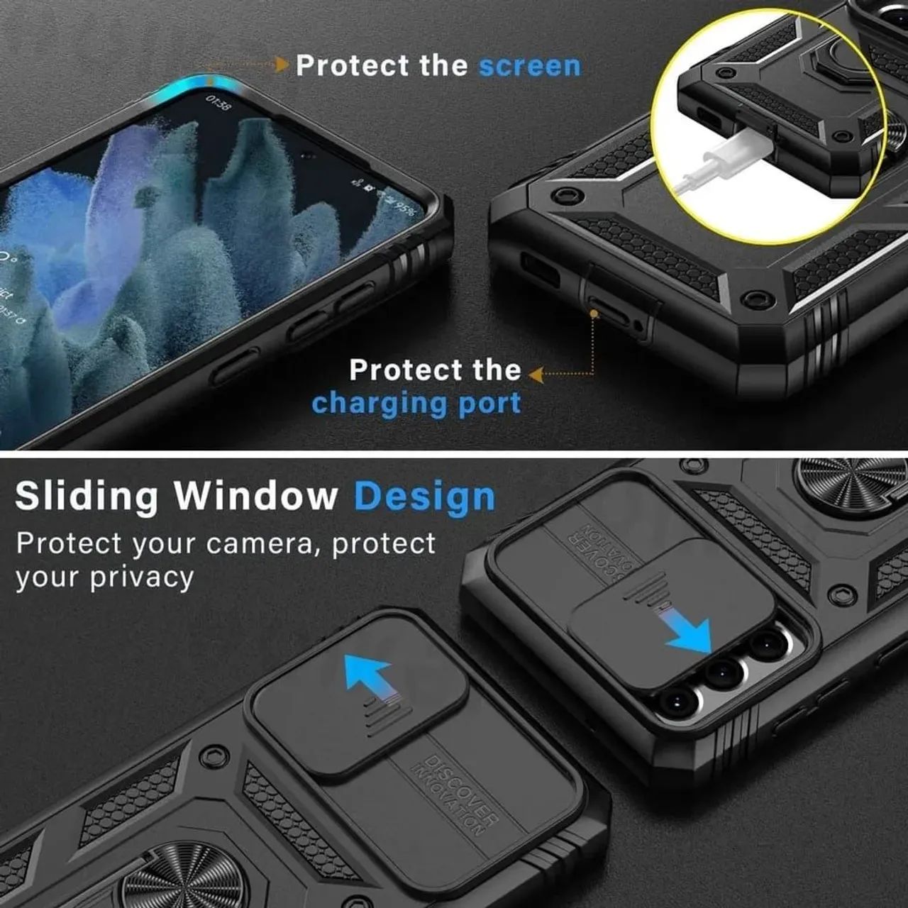 Capa para Smartphone Samsung Galaxy M14 com Suporte de Anel - Foto 3