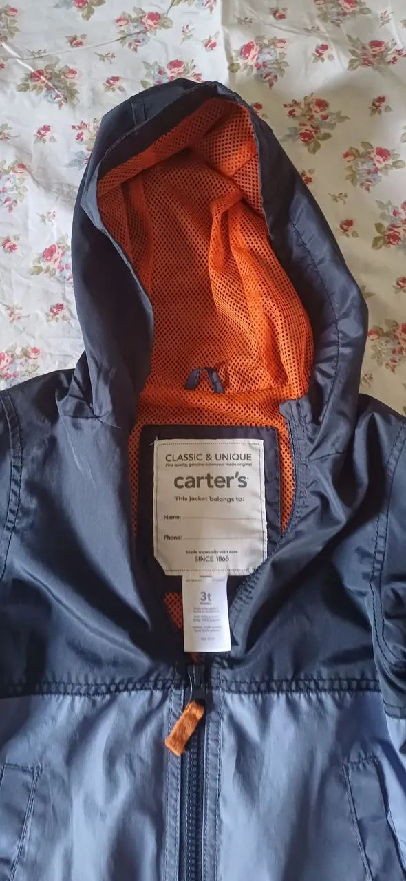 Jaqueta corta vento azul  Carter's - Foto 3