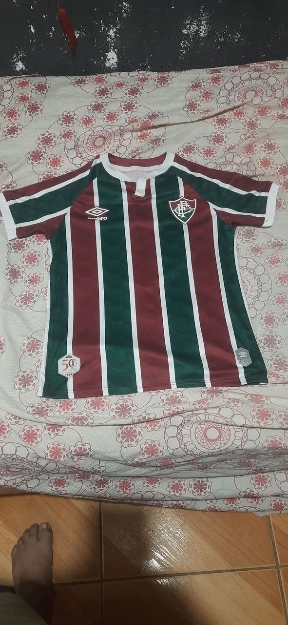 Camisa de Futebol Verde e Laranja - Foto 4